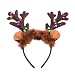 Amosfun Serre-tête en forme de bois de renne lumineux - Accessoire de cheveux pour Halloween, Noël, anniversaire