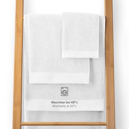 Blumtal Premium Frottier Handtücher Set 2 teilig 100% Baumwolle - Oeko-TEX zertifiziertes Towel 2X (50x100 cm) - Ultra saugstarkes… – Ansicht 4