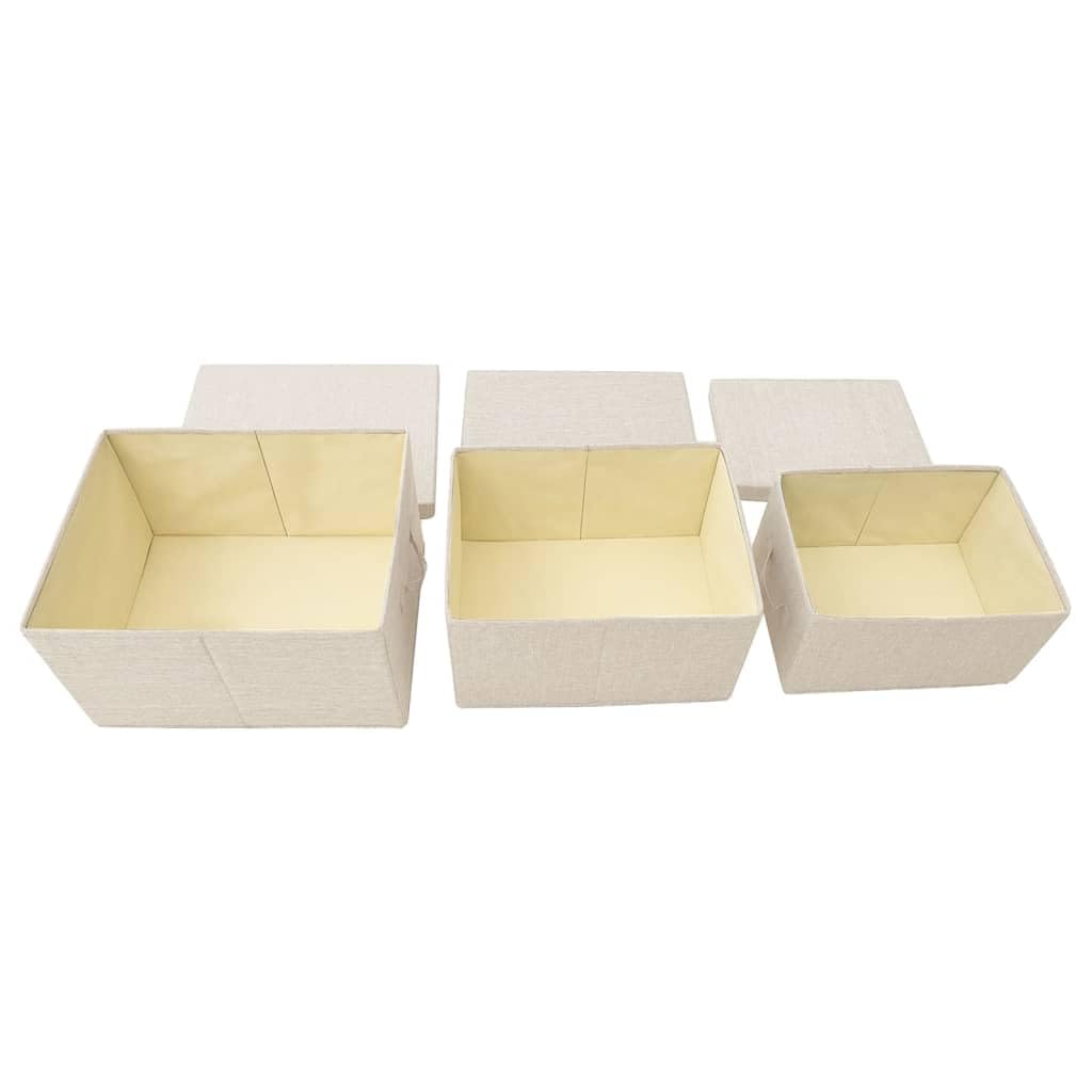 3-teiliges faltbares Aufbewahrungsboxen Set aus strapazierfähigem Stoff mit Griffen, platzsparend zusammenfaltbar, ideal für Spielzeug, Schals, Socken und Bücher