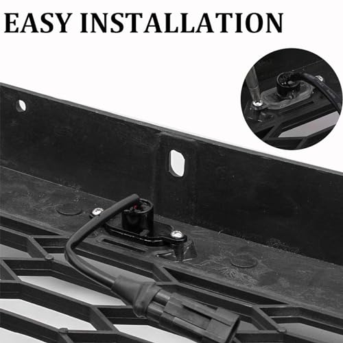 PSEQT Front Grille LED Lights for 2004-2019 Ford F150 F250 F350 Car 12LED Grille Amber Decorative Lights w/Smoked Lens, Plug & Play, 3Pcs - Thumbnail 4