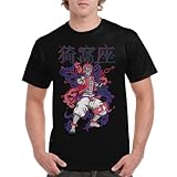 the Fan Tee Camiseta de Adulto de Hombre Dibujos Animados Demon Cazadores de Demonios, técnicas de respiración, Silencio del Agua, Danza del Dios del Fuego 006 4XL