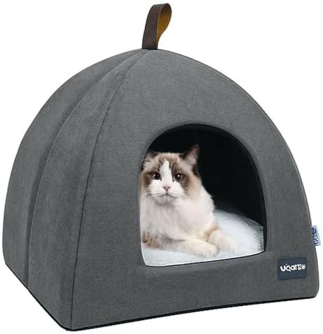 Casetta Per Gatti Morbida - Grotta Con Design Cartone Animato, Cuccia Interna Per Riposo, Lavabile