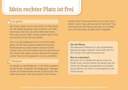 30 Qigong-Bildkarten für Kinder: Ausgeglichen und gestärkt mit Bewegungsübungen