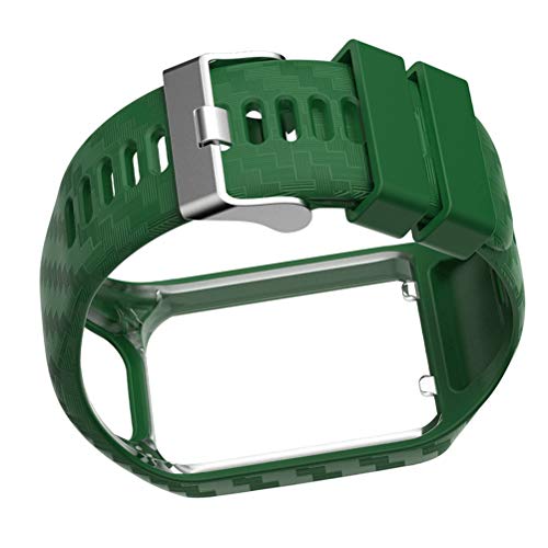 Pulseira de relógio inteligente de substituição de silicone de grão esculpido de 1 unidade compatíve