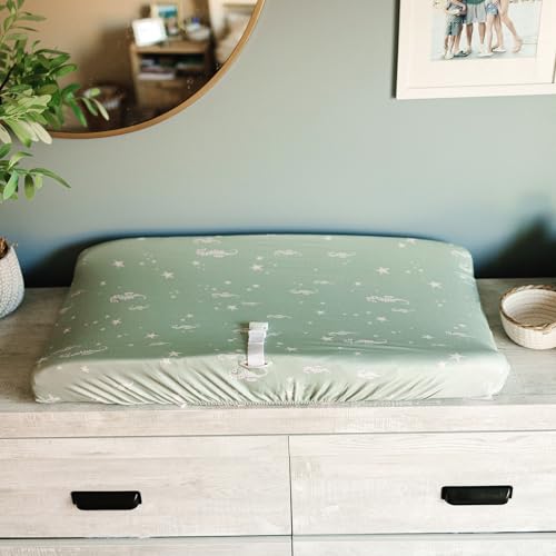 Image of Baby Changing Pad Cover 2-Pack for Boys, Girls (Ocean Odyssey) - Premium Fitted Sheets Baby Diaper Changing Table Cover - Buttery Soft Cotton Blend