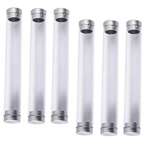 6Pcs Acrylic Ballpoint Pen Case Holder Gift Box Empty Single Pen Display Storage Case Cylinder Tube Pens Containers for School Business Office Supplies, Clear