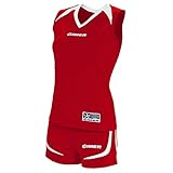 ropa de voleibol para mujeres Kit camiseta y pantalón GIMER 2/422, Kit Camiseta y Pantalón Corto para Mujer, Mujer, 2/422, Rojo, XXXS