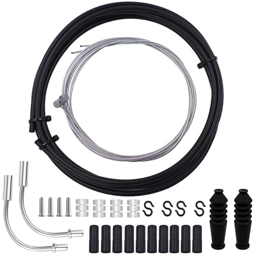 Set de Cable de Frein Vélo - Kit de Gaines de Câbles de Frein de Vélo de Montagne - Kit de Remplacement de Câble de Frein et Boîtier