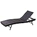 Produktbild PCLLY Outdoor-Freizeit Bett Hof Balkon Rattan Lounge Hotel Pool Einfache Strand Rattan Liege, 200 * 66 * 45 cm UV-beständig, Langlebig