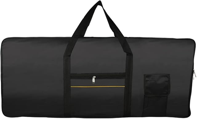 Liummrcy Piano Keyboard Cover, Stretchable Oxford Cloth Dust Cover For 61 Keys Electronic Keyboard, Digital Piano Yamaha Casio Roland Consoles And More Black Keyboard Case,Keyboard Cover,Keyboard