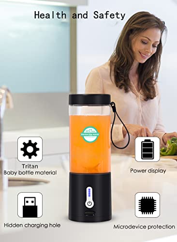 Personal Portable With Mini Juicer Wireless Home Usb6 Blade Juicer Rechargeable Juice Blender Portable Blender (White) #TOP5