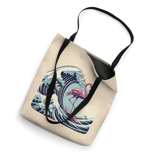 Bolso Tote Ocean and Beach con flamenco y ola miniatura 2
