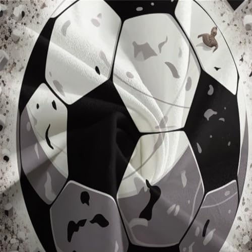 Ensemble de literie football 3D microfibre anti-plis lit simple