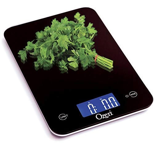 Ozeri Touch Professional Digital Kitchen Scale (12 Lbs Edition), Tempered Glass In Elegant Black #TOP3
