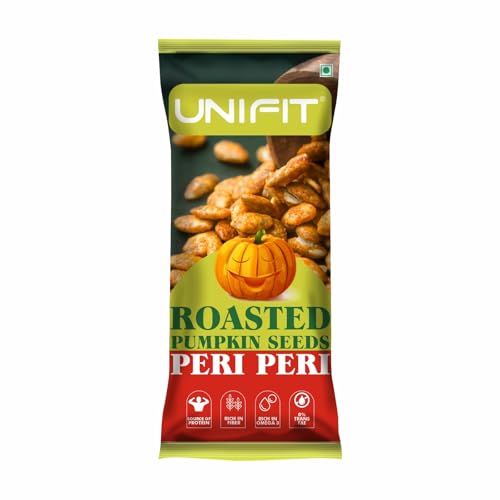 Image of Unifit Peri Peri Pumpkin Seeds 30g | Premium Roasted Super Seeds with Bold Spicy Peri Peri Flavour | High Protein, Rich in Fibre & Antioxidants | Healthy Crunchy Snack for Office, Travel & Guilt-Free Munching
