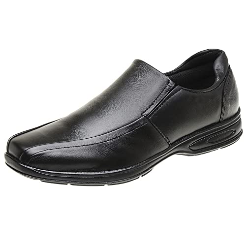 Sapato Anti Stress Ortopédico Masculino Em Couro San Lorenzo 5030 Cor:Preto;Tamanho:42;Gênero:Mascul