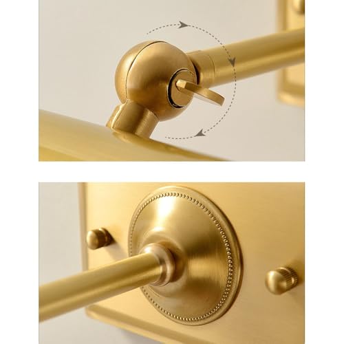 Lámpara de pared dorada con diseño vintage para tocador y vestíbulo elegante 7