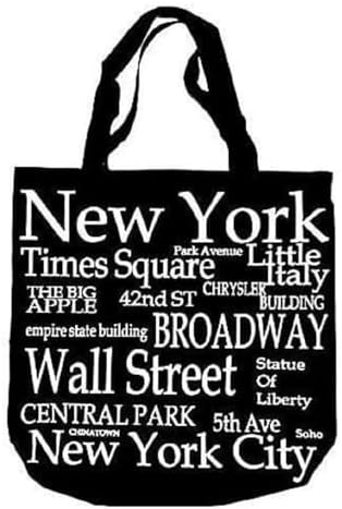New York Tote Bag Black and White (14 inches) NYC Souvenir