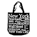 New York Black and White Canvas 100% (14 inches) Cotton New York City Tote Bag Souvenir