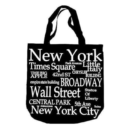 New York Tote Bag Black and White (14 inches) NYC Souvenir