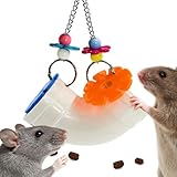Jevnd Rat Enrichment Toys, Wide Opening Rat Foraging Toy for Various Treats, Slow Feeder Hanging Fancy Mice Cage Accessories Puzzle Toy More Healthy, Easy-Clean Rodent Toys for Rat, Mice