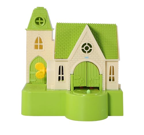 Image of Toyzone Katty Castle Coin Bank - Green |Classic Cat House Toy | Coin Stealing Cat House |House of Cat | Coin Collecting Saving Bank for Kids |for 3+ Year