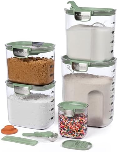 ProKeeper+ Airtight Food Storage Container Set – Clear Plastic Fl...