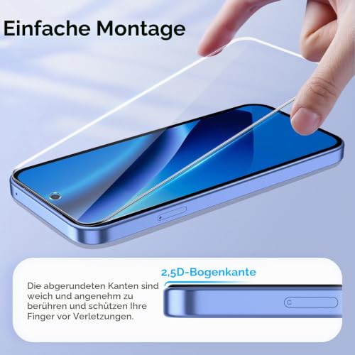 Niphabe 3 Stück Panzer Schutz Glas Kompatibel mit Google Pixel 10a Schutzfolie mit Kameraschutz, 9H Härte Hartglas, HD Displayschutz… – Ansicht 4