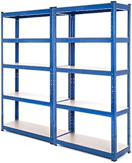2 Bay Heavy Duty Steel Shelving Garage Racking Unit 150kg per shelf (5 Levels 1500mm H x 750mm W x 300mm D) + FREE NEXT DAY DELIVERY