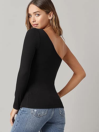 Image of Aahwan Solid One Shoulder Fitted Top for Women's & Girl's