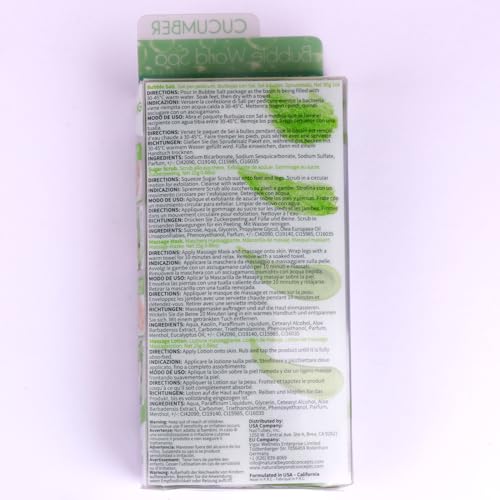 image for nbc BeautiLab Pedicure Kit Foot Soak Set: Bubble Salt, Sugar Scrub, Ma