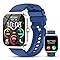 CASCHO Smart Watch for Men Women, 1.85" HD Fitness Tracker with Bluetooth Calls/Messages, IP68 Waterproof, 115+Modes, 24/7 Heart Rate/Sleep Fitness Watch, iOS/Android - Light Blue