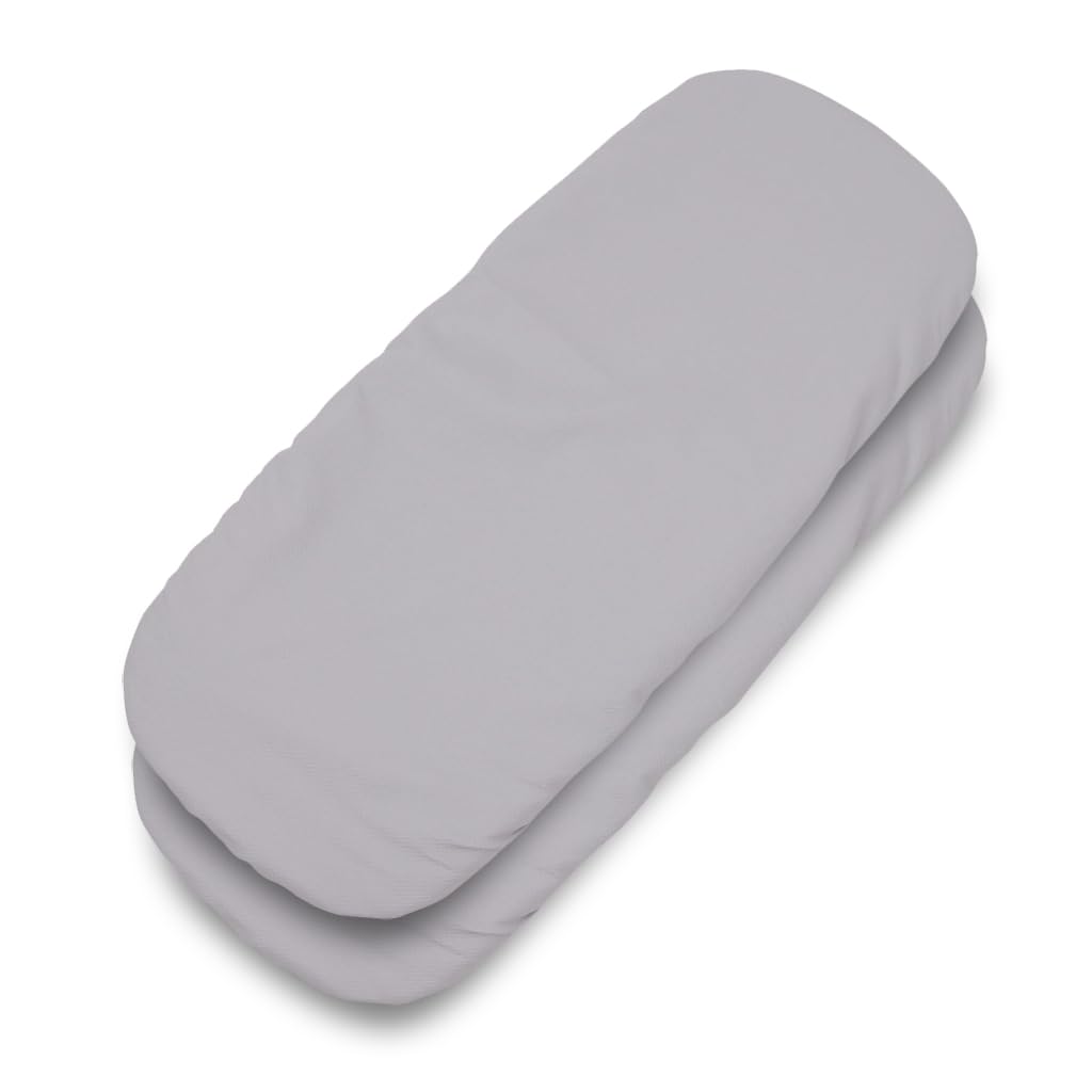 Pack 2ud.Sabana Bajera Capazo para Inglesina Aptica-Electa | Funda Colchón Protector Cuco Carrito Bebe | Pique Crudo | 100% Algodón Certificado Oeko-Tex® Organic Cotton — view 12