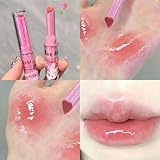 Riroenst Zestaw 6 kolorów Crystal Jelly pomadki do ust, Tinted Heart Shape Lip Balm, Mirror Moisturizing Lip Gloss, wodoodporny, długotrwały, odżywczy makijaż