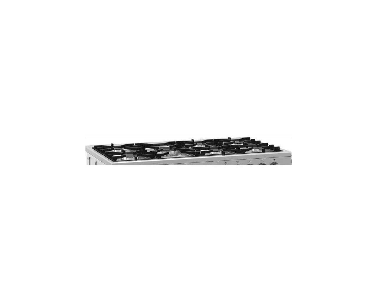 Cuisiniere Piano de cuisson électrique BEKO - 6 gaz + 1 wok - 100 cm - PF335325DX - Inox