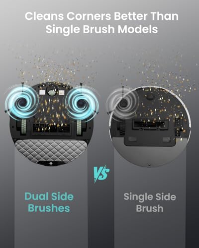 Lefant M1 Robot Vacuum Cleaner with Mop, dToF Laser Navigation, 5500Pa Strong Suction, 150 Min, Smart App/Alexa Control, Ideal for Pet Hair, Hard Floors and Carpets, Custom Cleaning, 2.4G Wi-Fi