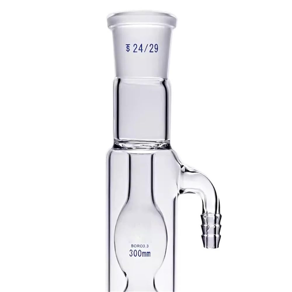 Cristalería de Laboratorio 1 tubo de condensador de vidrio de 150/200/300/400/500/600 mm for instrumentos experimentales.(200ml mouth 29mm)