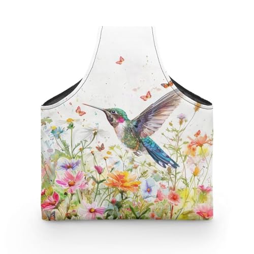 Image of Hummingbird Yarn Storage Organzier Knitting Bag Yarn Storage Shelves Floral Crochet Tots Bags Travel Knitting Accessories,Large