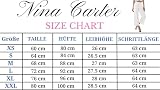Nina Carter Q1850 damskie spodnie jeansowe Flared Cropped 3/8 dżinsy