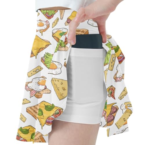 Girls Skorts High Waist Athletic Skirts with Shorts Sandwich Stretchy Teens Performance Tennis2