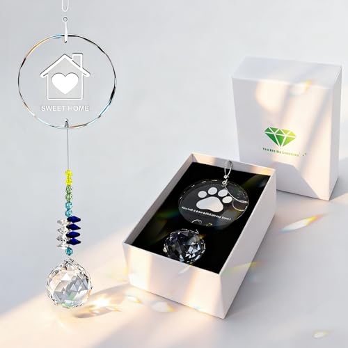 House Warming Gifts, K9 Crystal Suncatcher - Rainbow Maker Gift Box for New House, Housewarming Gift...