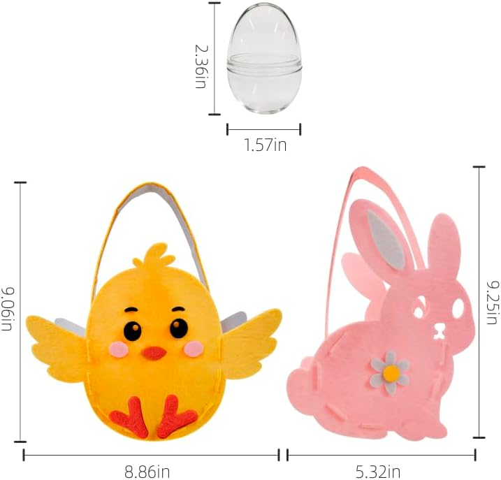 Easter DIY Crafts Kit-8 Pack Easter Bunny Eggs DIY Arts and Crafts Modeling Clay Gifts Bulk for Prefilled Egg Homeschool Art Decor,Basket Stuffers Fillers,Party Favors and Classroom Prize Supplies