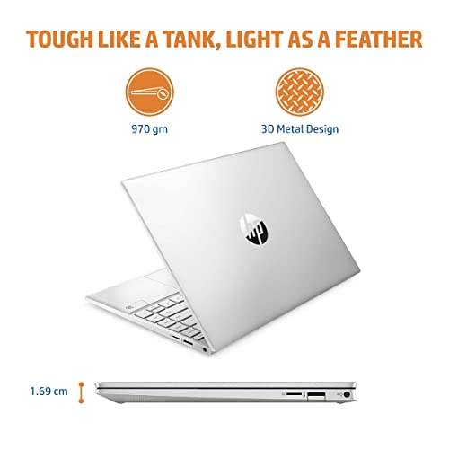 Image of HP Pavilion Aero AMD Ryzen 5 13.3 inches WUXGA Laptop (16GB RAM /512GB SSD, Ultra-Thin, 970 gm, 400 Nits Anti-Glare 100% RGB Display /B&O Audio /Alexa /FPR /Backlit KB /Windows 11 Home /13-be0206AU, 0.97Kg)