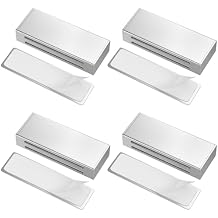 Jiayi Cabinet Door Magnets Adhesive, 4 Pack Magnetic Door Catches Closure Cabinet Magnetic Latch Medium Kitchen Door Magnetic Latch for Cupboard Magnetic Closure Closet Closing