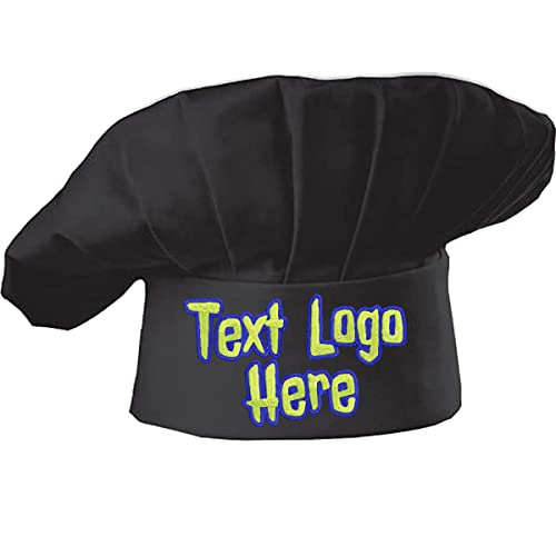 Chef hat with Personalized Embroidered Name/Text Adult Adjustable on The Back Baker Kitchen Cooking Chef Cap for Dad Mom