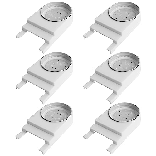 AOIT 6 Pack Front Bee Feeders for Hives Beehive, Entrance Feeder with Perforated Lids Fits Standard Mason Glass Jars Plastic Beehive Water Syrup Feeder Beekeeping Equipment