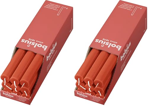 Bougies orange rustiques Bolsius pour illuminer vos dîners d'automne en famille