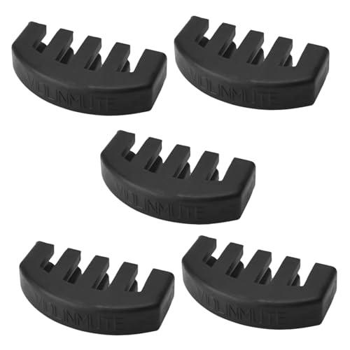 HAMPPLIES 5個小提琴用ラバー弱音器 爪型クローラバーミュート 音量可能 滑り止め設計で安定フィット 練習や自宅演奏に