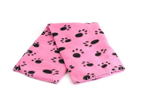 Sharing Star 1 Piece Cute Soft Puppy Blanket Paw Prints Pet Cushion Small Dog Cat Bed Soft Warm Sleep Mat (Pink) #TOP2
