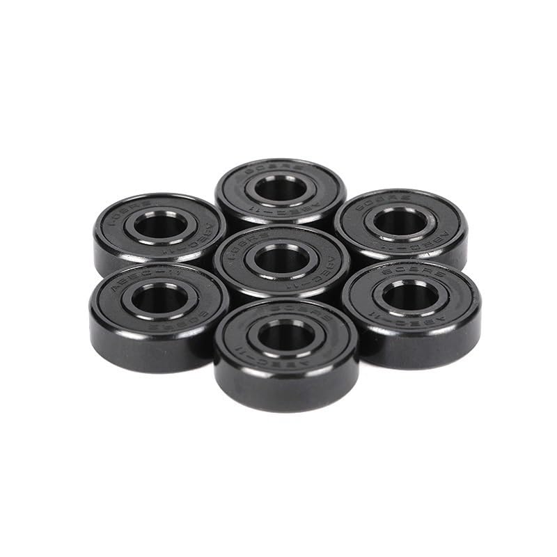 8Pcs 608RS ABEC-11 608 Roller Skate Scooter 8X22X7mm Skateboard 608-Black Bearings